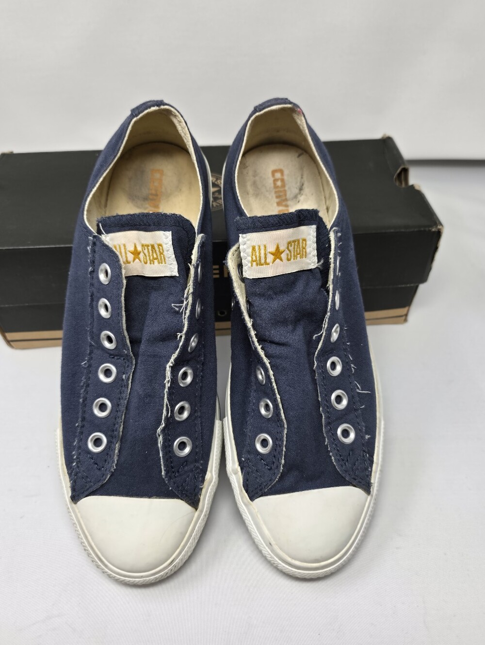 Converse Chuck Taylor All Star 1t156 Navy A/S Slip On Laceless Unisex W9.5/M7.5